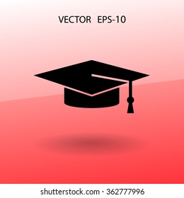 Flat  icon of graduate