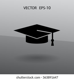 Flat  icon of graduate