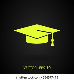 Icono plano del graduado