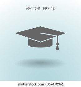 Flat  icon of graduate