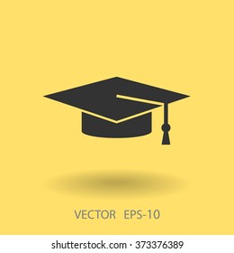 Flat  icon of graduate