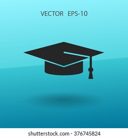 Flat  icon of graduate