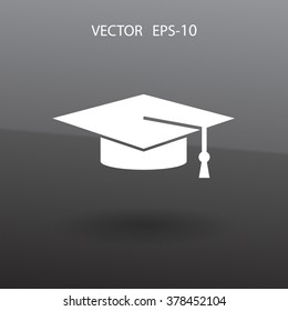 Flat  icon of graduate