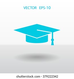 Flat  icon of graduate