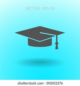 Icono plano del graduado
