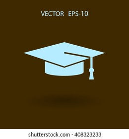 Icono plano del graduado