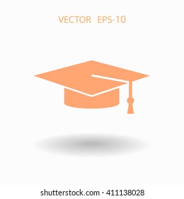Flat  icon of graduate