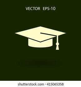Flat  icon of graduate