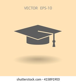 Icono plano del graduado
