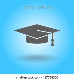 Icono plano del graduado