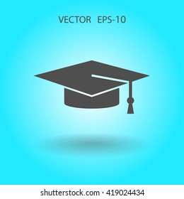Flat  icon of graduate