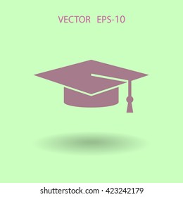 Icono plano del graduado