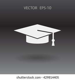 Flat  icon of graduate