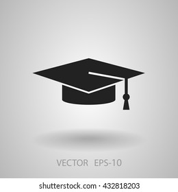 Flat  icon of graduate