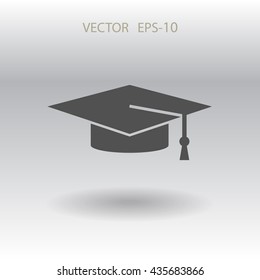 Flat  icon of graduate