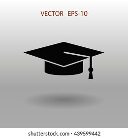 Flat  icon of graduate