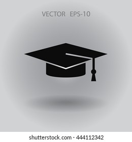Flat  icon of graduate