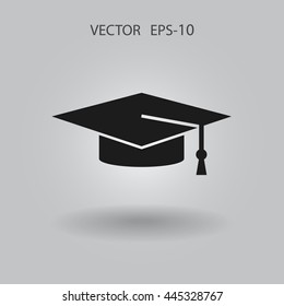 Flat  icon of graduate