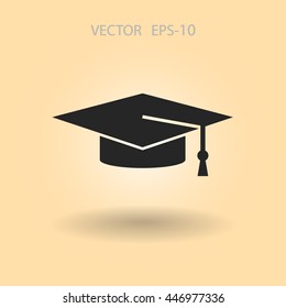 Flat  icon of graduate