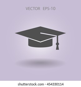 Icono plano del graduado