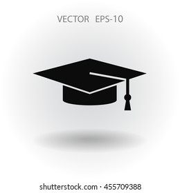 Flat  icon of graduate
