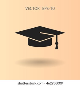 Flat  icon of graduate