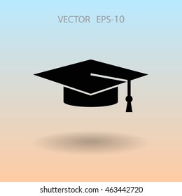 Icono plano del graduado
