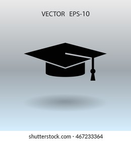 Icono plano del graduado
