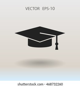 Flat  icon of graduate