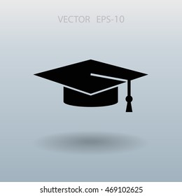 Flat  icon of graduate