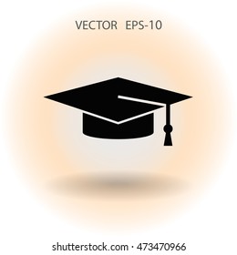 Flat  icon of graduate