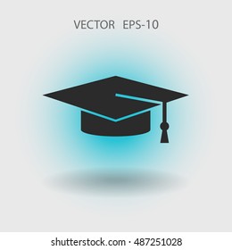 Icono plano del graduado