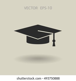 Flat  icon of graduate