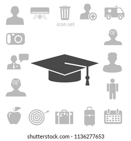 Flat  icon of graduate. vector illustration