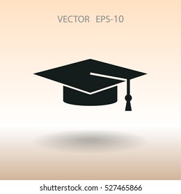 Flat  icon of graduate. vector illustration