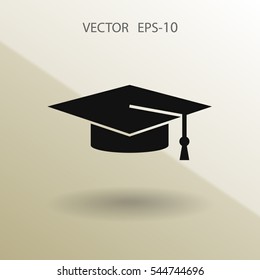 Flat  icon of graduate. vector illustration