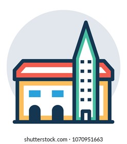 
Flat icon of Grand Place, Brussels Vector illustration
