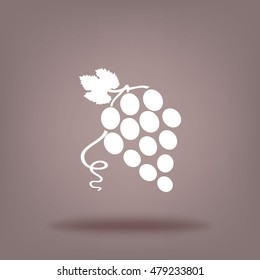 Uvas de iconos planos.