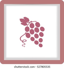 Flat Icon Grapes.