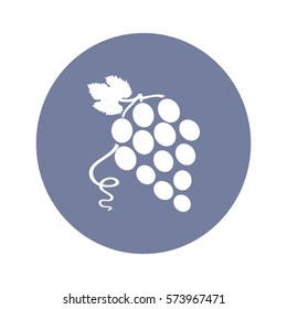 Flat Icon Grapes.