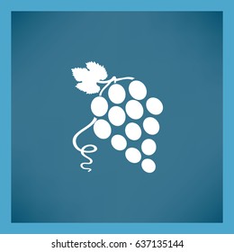 Flat Icon Grapes.