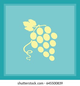 Flat Icon Grapes.