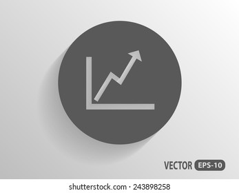 Flat icon of graph
