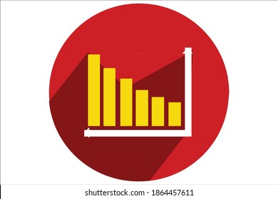 Flat Icon Graph Color Yellow