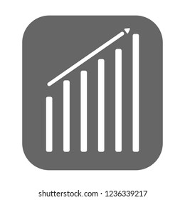 Flat Icon Graph, White Background