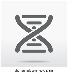 Flat icon of graphical symbol of atom or molecule. Vector illustration