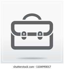 Flat icon of graphical symbol of portfolio, dossier, package of documents etc. Vector illustration