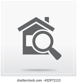 Flat icon of graphical symbol of some real estate activities or properties in general. Vector illustration