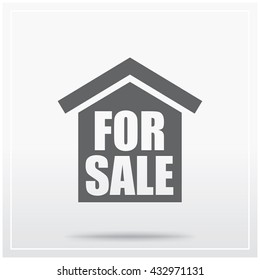 Flat icon of graphical symbol of some real estate activities or properties in general. Vector illustration