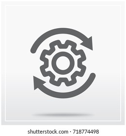 Flat icon of graphical symbol of technical specifications,  designing, adjustment etc. Vector illustration - Shutterstock ID 718774498